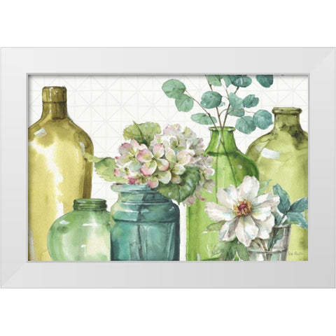 Mixed Greens XLIX White Modern Wood Framed Art Print by Audit, Lisa