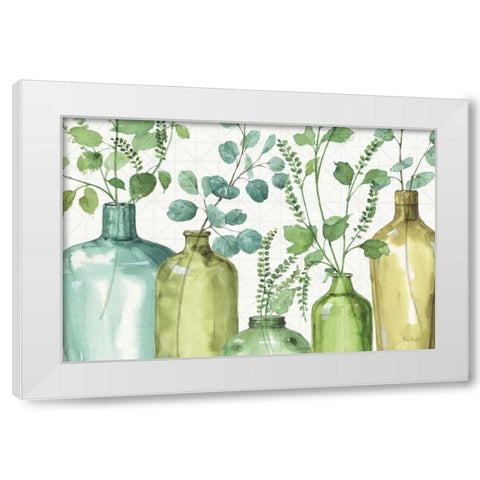 Mixed Greens L White Modern Wood Framed Art Print by Audit, Lisa