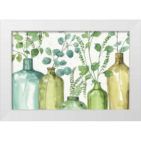 Mixed Greens L White Modern Wood Framed Art Print by Audit, Lisa