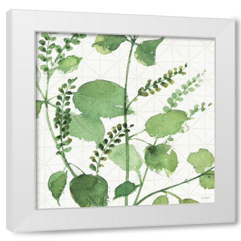Mixed Greens LIII White Modern Wood Framed Art Print by Audit, Lisa