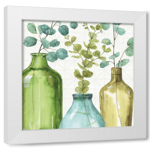 Mixed Greens LVI White Modern Wood Framed Art Print by Audit, Lisa