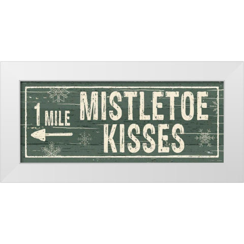 Christmas Signs IV White Modern Wood Framed Art Print by Pela Studio
