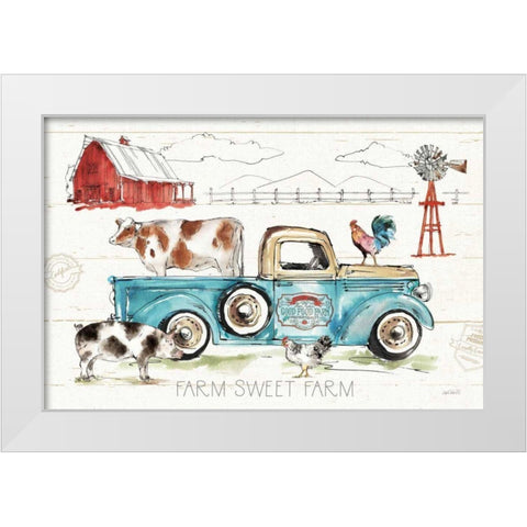 Down on the Farm I White Modern Wood Framed Art Print by Tavoletti, Anne