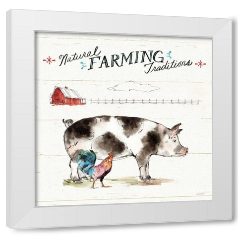 Down on the Farm III White Modern Wood Framed Art Print by Tavoletti, Anne