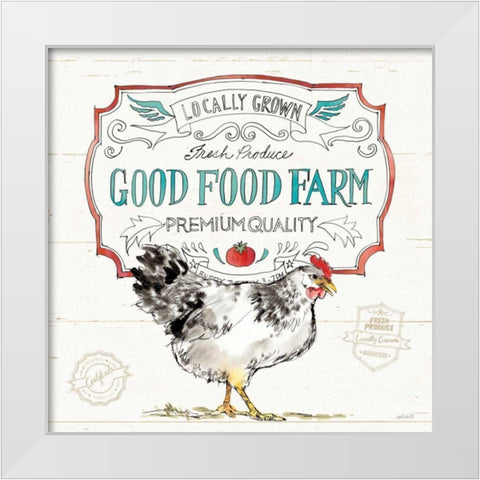 Down on the Farm V White Modern Wood Framed Art Print by Tavoletti, Anne