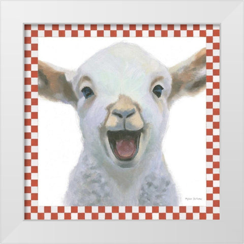 Farm Friends I Border White Modern Wood Framed Art Print by Sullivan, Myles