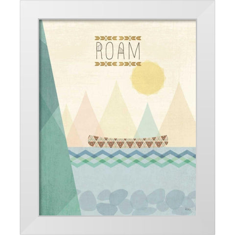 Outdoor Geo II White Modern Wood Framed Art Print by Charron, Veronique