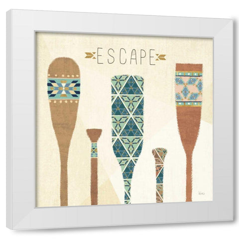 Outdoor Geo VI White Modern Wood Framed Art Print by Charron, Veronique