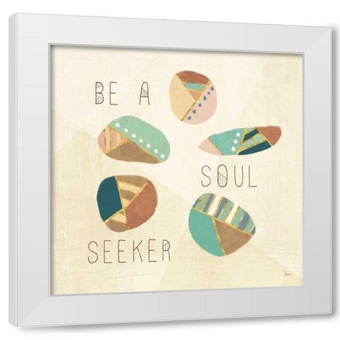 Outdoor Geo VIII White Modern Wood Framed Art Print by Charron, Veronique