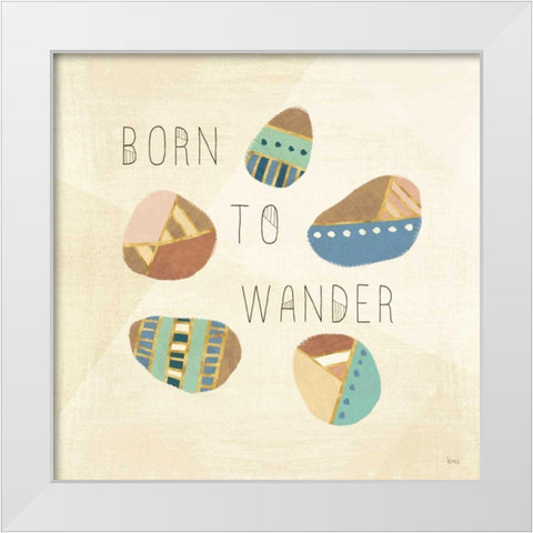Outdoor Geo IX White Modern Wood Framed Art Print by Charron, Veronique