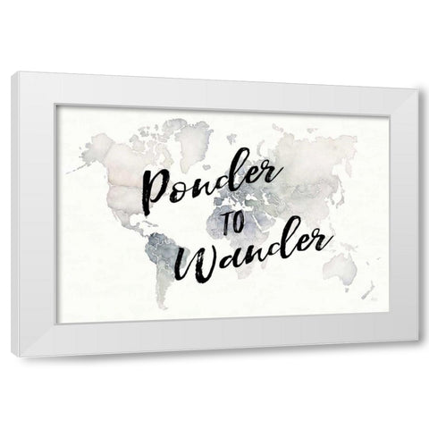 Watercolor Wanderlust Ponder White Modern Wood Framed Art Print by Marshall, Laura