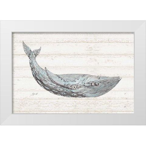 Underwater Life I Blue White Modern Wood Framed Art Print by Brissonnet, Daphne