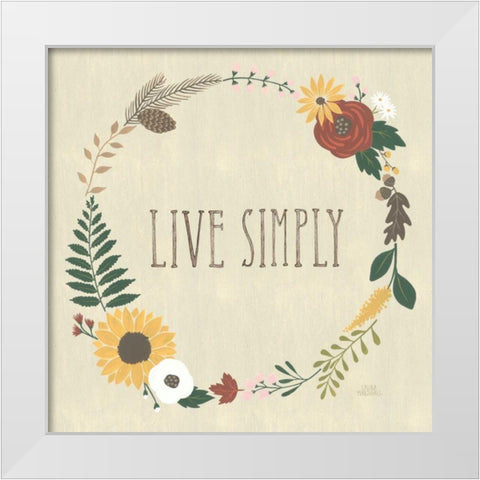 Autumn Garden Live Simply White Modern Wood Framed Art Print by Marshall, Laura