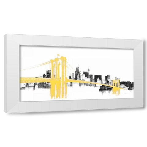 Skyline Crossing Yellow White Modern Wood Framed Art Print by Tillmon, Avery