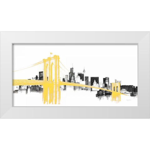 Skyline Crossing Yellow White Modern Wood Framed Art Print by Tillmon, Avery