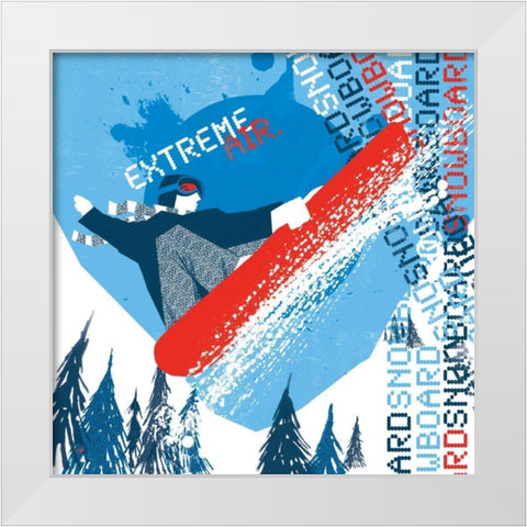 Extreme Air I White Modern Wood Framed Art Print by Mullan, Michael