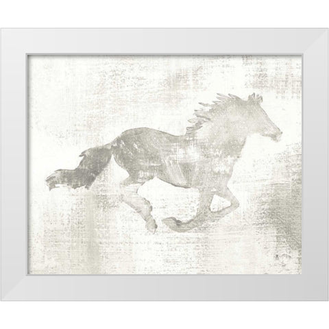 Mustang Study Neutral White Modern Wood Framed Art Print by Mousseau, Studio