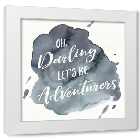 Watercolor Wanderlust Adventure I White Modern Wood Framed Art Print by Marshall, Laura