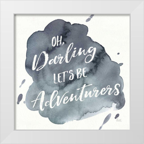 Watercolor Wanderlust Adventure I White Modern Wood Framed Art Print by Marshall, Laura