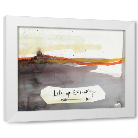 Explore I White Modern Wood Framed Art Print by Averinos, Melissa