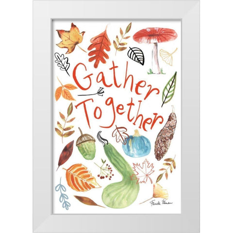 Hello Fall II White Modern Wood Framed Art Print by Zaman, Farida