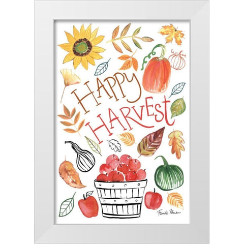 Hello Fall III White Modern Wood Framed Art Print by Zaman, Farida