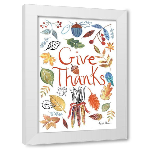 Hello Fall IV White Modern Wood Framed Art Print by Zaman, Farida