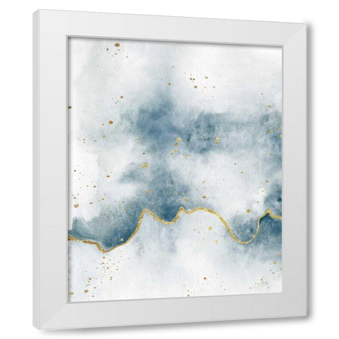 Flow with Gold II White Modern Wood Framed Art Print by Marshall, Laura