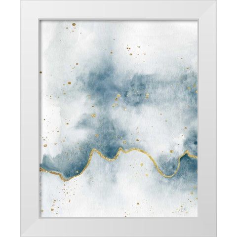 Flow with Gold II White Modern Wood Framed Art Print by Marshall, Laura