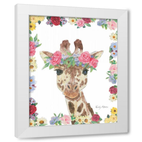 Flower Friends II White Modern Wood Framed Art Print by Adams, Emily