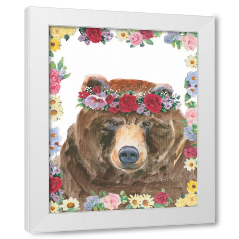Flower Friends VII White Modern Wood Framed Art Print by Adams, Emily