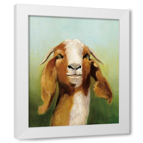 Got Your Goat v2 White Modern Wood Framed Art Print by Purinton, Julia