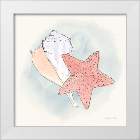 Sea Life II White Modern Wood Framed Art Print by Miller, Sara Zieve