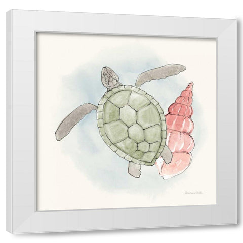 Sea Life IV White Modern Wood Framed Art Print by Miller, Sara Zieve