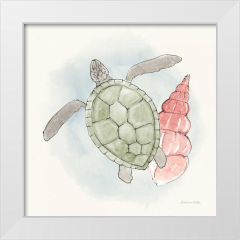 Sea Life IV White Modern Wood Framed Art Print by Miller, Sara Zieve