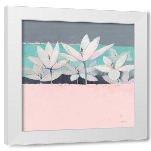 Field Day Dusty Pink White Modern Wood Framed Art Print by Tillmon, Avery