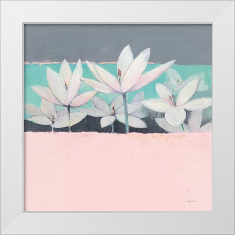 Field Day Dusty Pink White Modern Wood Framed Art Print by Tillmon, Avery