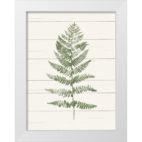 Fern Print II White Modern Wood Framed Art Print by Hershey, Moira