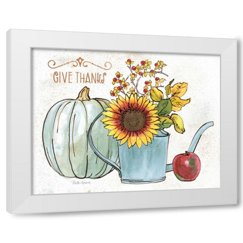 October Garden III White Modern Wood Framed Art Print by Grove, Beth