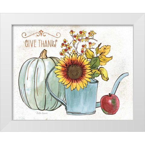 October Garden III White Modern Wood Framed Art Print by Grove, Beth