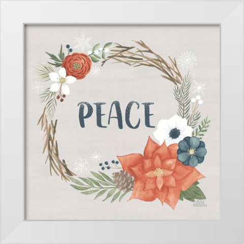 Holiday Garden I White Modern Wood Framed Art Print by Marshall, Laura