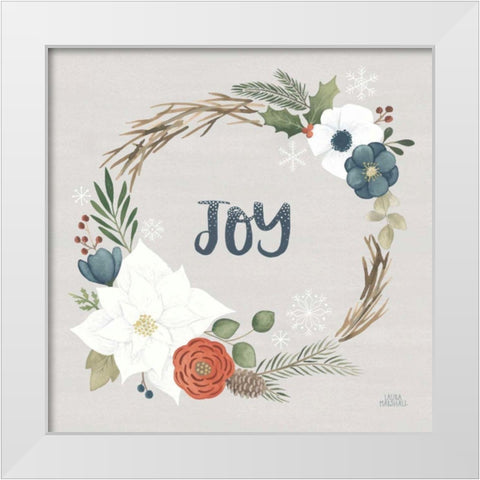 Holiday Garden II White Modern Wood Framed Art Print by Marshall, Laura