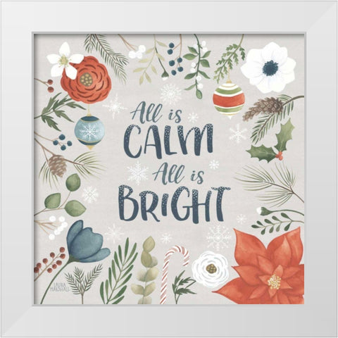 Holiday Garden V White Modern Wood Framed Art Print by Marshall, Laura