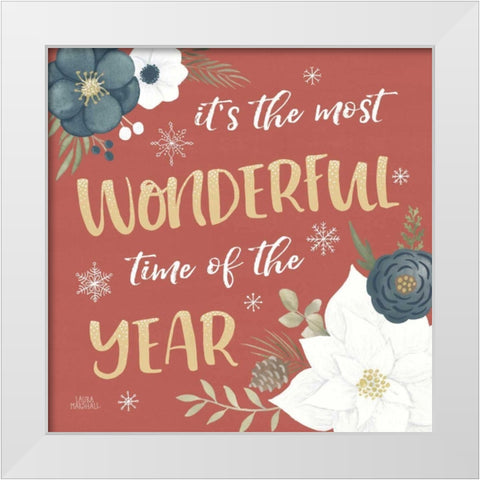 Holiday Garden VIII White Modern Wood Framed Art Print by Marshall, Laura