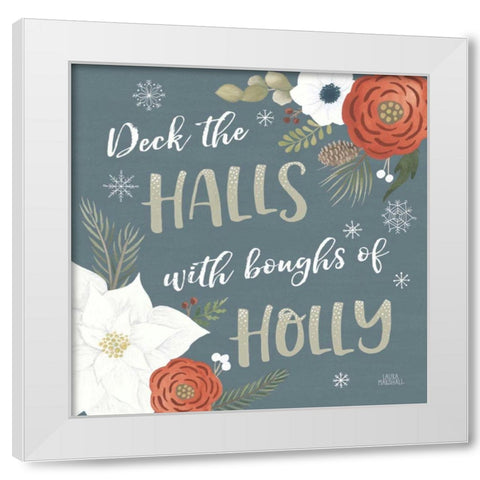 Holiday Garden IX White Modern Wood Framed Art Print by Marshall, Laura