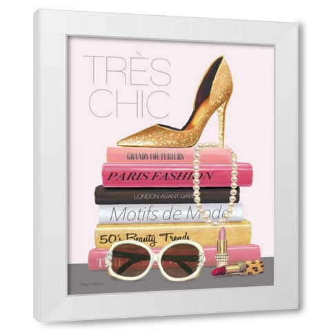 Paris Style II Gold and Black  Tres Chic White Modern Wood Framed Art Print by Fabiano, Marco