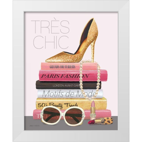 Paris Style II Gold and Black  Tres Chic White Modern Wood Framed Art Print by Fabiano, Marco