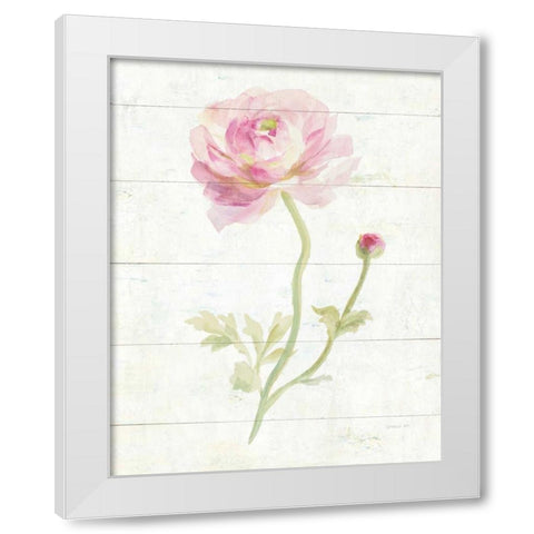 June Blooms I White Modern Wood Framed Art Print by Nai, Danhui