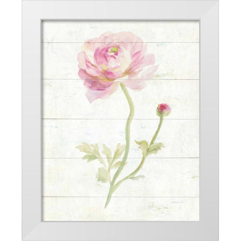 June Blooms I White Modern Wood Framed Art Print by Nai, Danhui