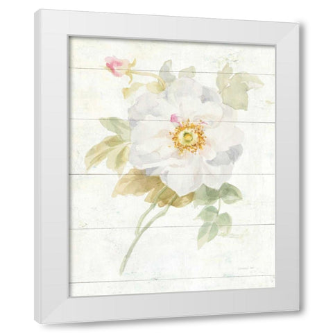 June Blooms III White Modern Wood Framed Art Print by Nai, Danhui